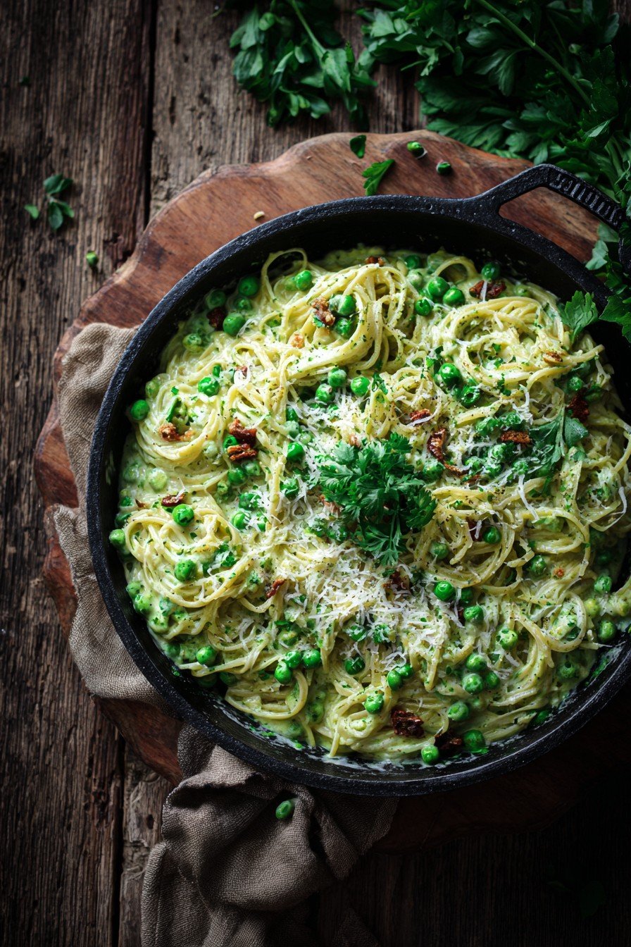 Easy Creamy Pea Pasta Recipe