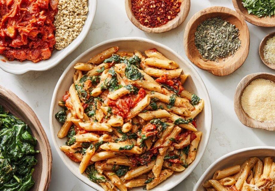 Creamy Spinach Tomato Pasta