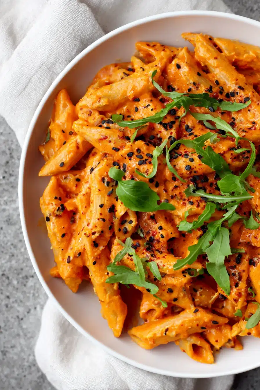 Creamy Vegan Red Pepper Pasta