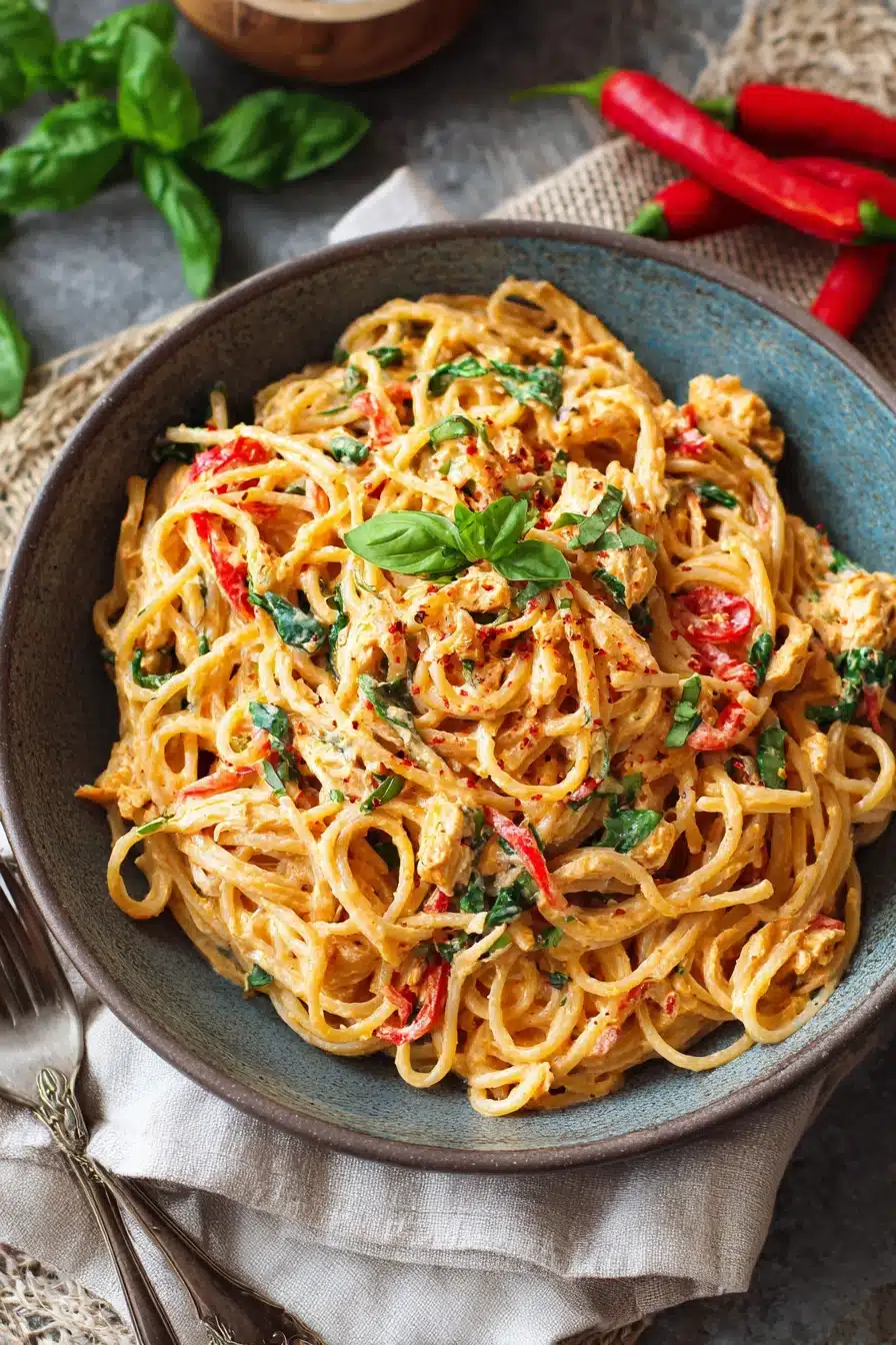 Creamy Vegan Red Pepper Pasta