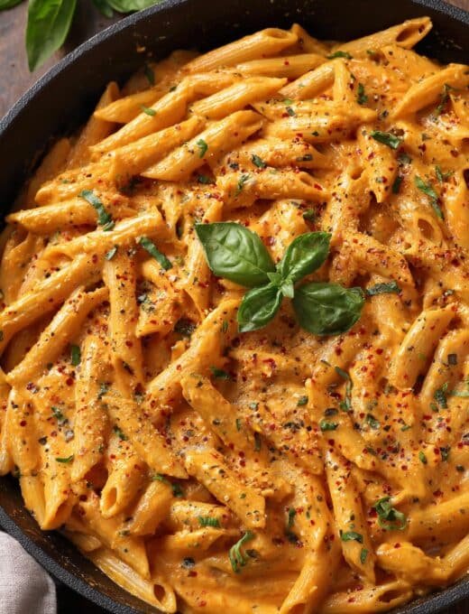 Creamy Vegan Red Pepper Pasta Recipe