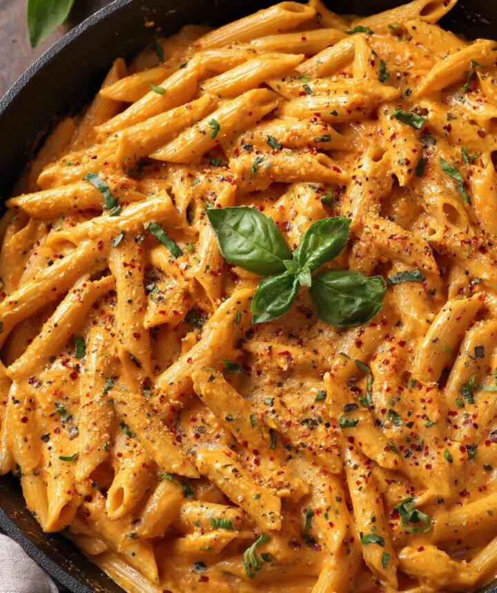 Creamy Vegan Red Pepper Pasta Recipe