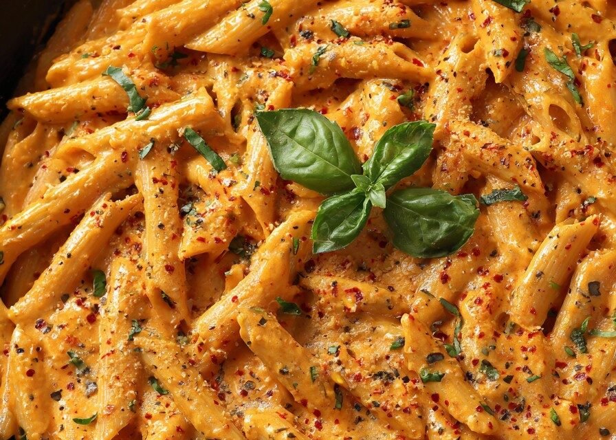 Creamy Vegan Red Pepper Pasta