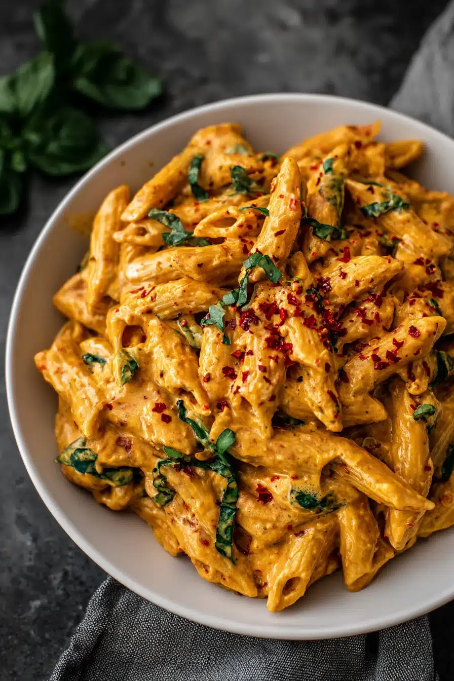 Creamy Vegan Red Pepper Pasta