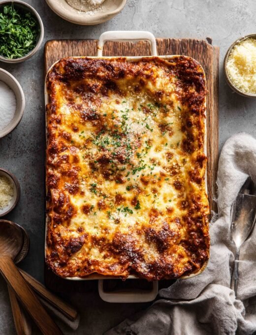 Easy Homemade Four Cheese Lasagna recipe