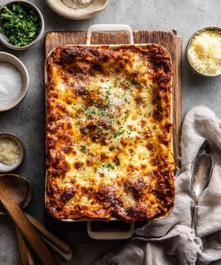 Easy Homemade Four Cheese Lasagna recipe