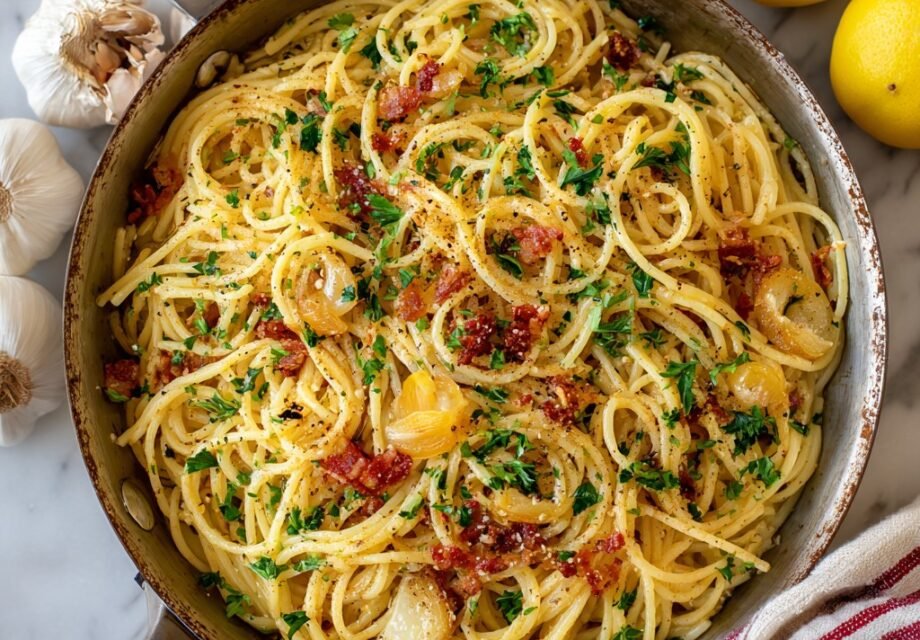 lemon garlic pasta