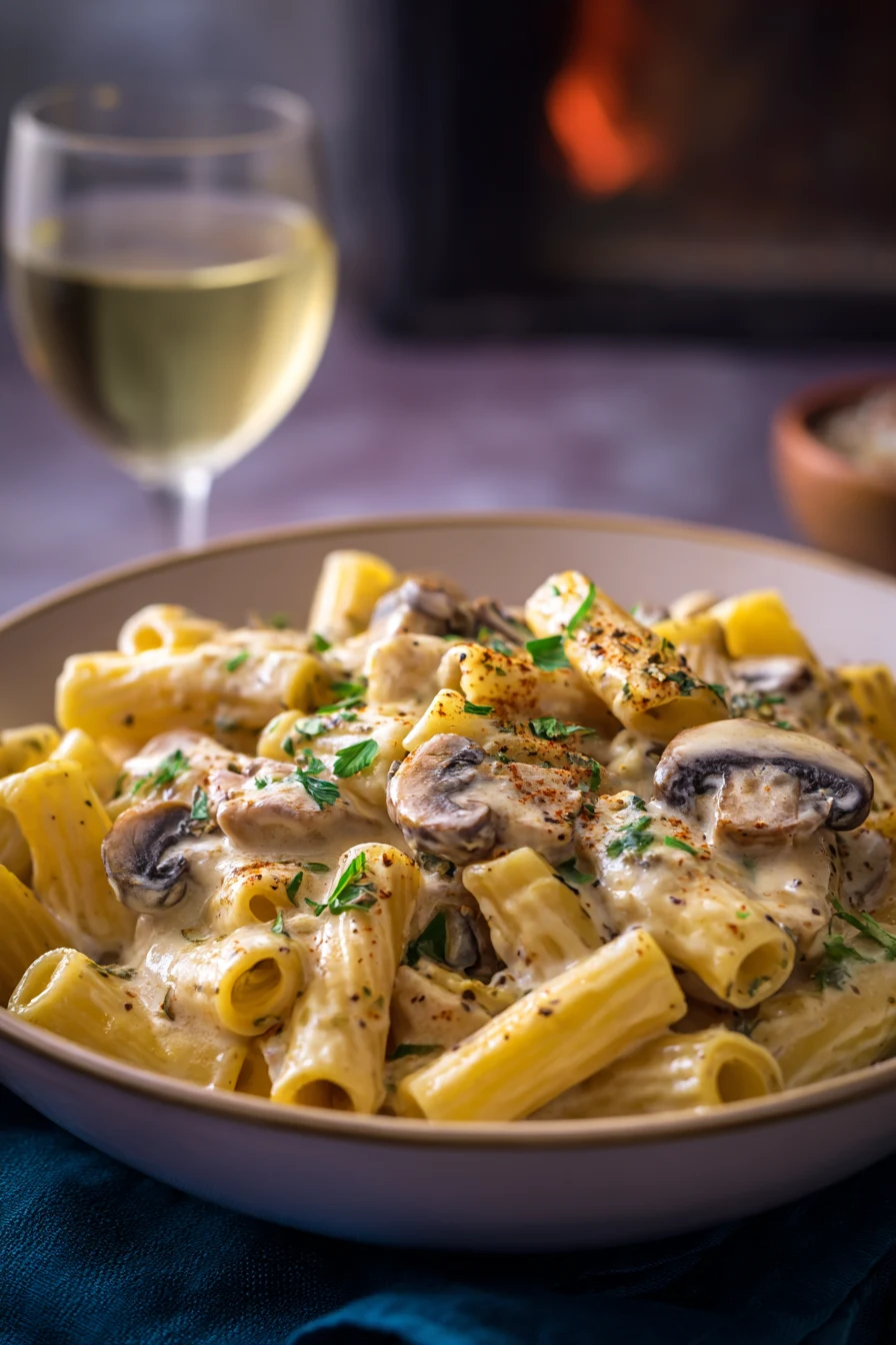 pasta with white sauce