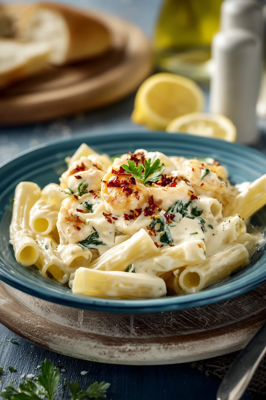 pasta with white sauce