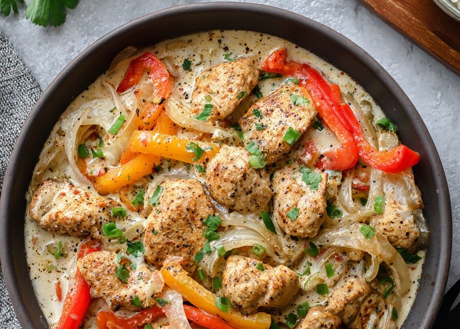 Creamy Chicken Fajita Pasta mokhtaruizouhair creamy chicken fajita in