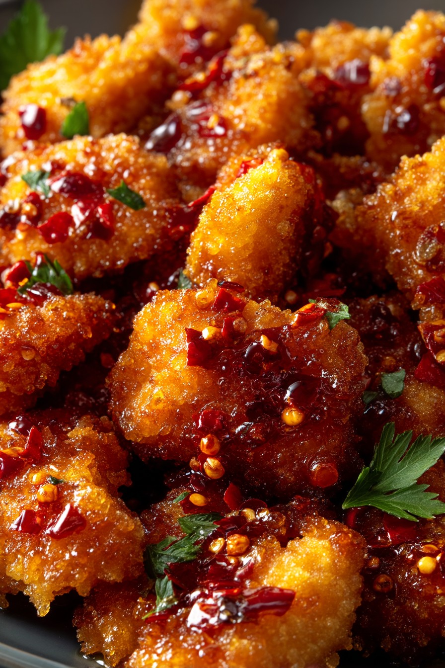 Crispy Baked Hot Honey Chicken recipe
