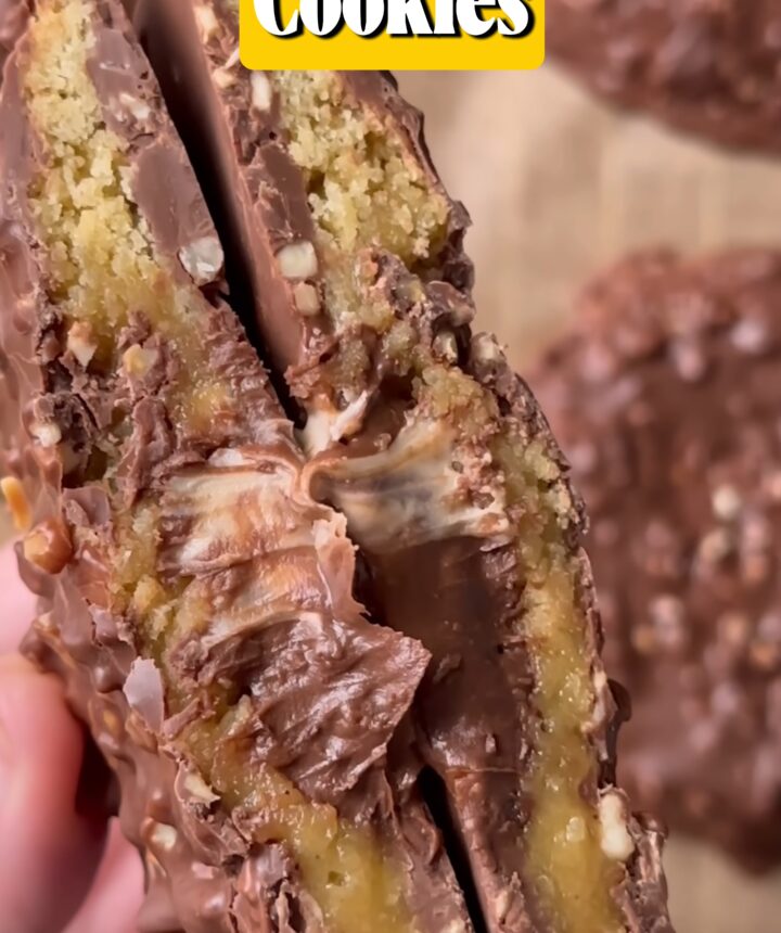 Ferrero Rocher inspired chocolate hazelnut cookies Recipe