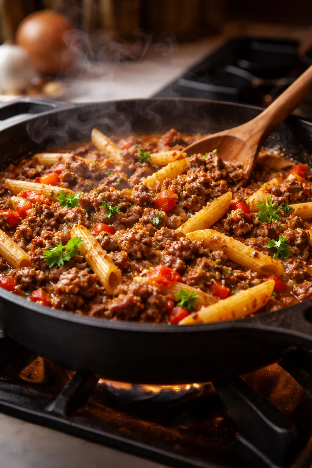 Ground Beef Pasta Skillet