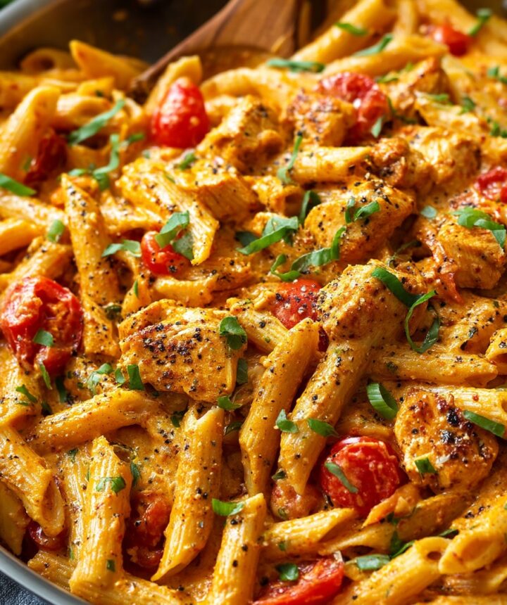 One Pot Creamy Cajun Chicken Pasta