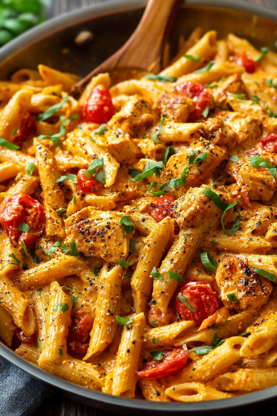 One Pot Creamy Cajun Chicken Pasta