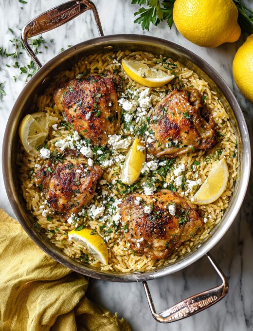 One Pot Lemon Pepper Chicken with Orzo Recipe