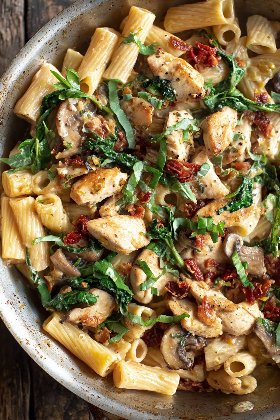 Simple Tuscan Chicken Pasta