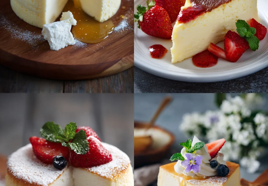 Viral Japanese Yogurt Cheesecake finished dish