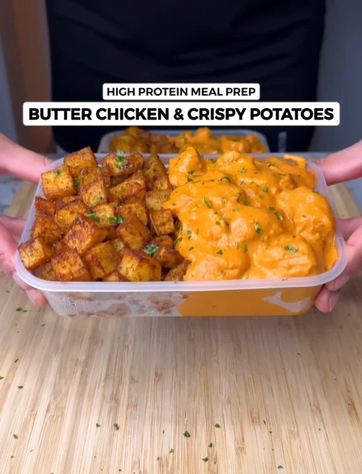 High Protein Butter Chicken & Crispy Masala Potatoes