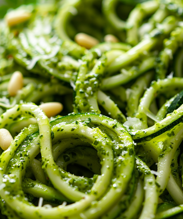 Zucchini Noodles with Pesto: quick dinner